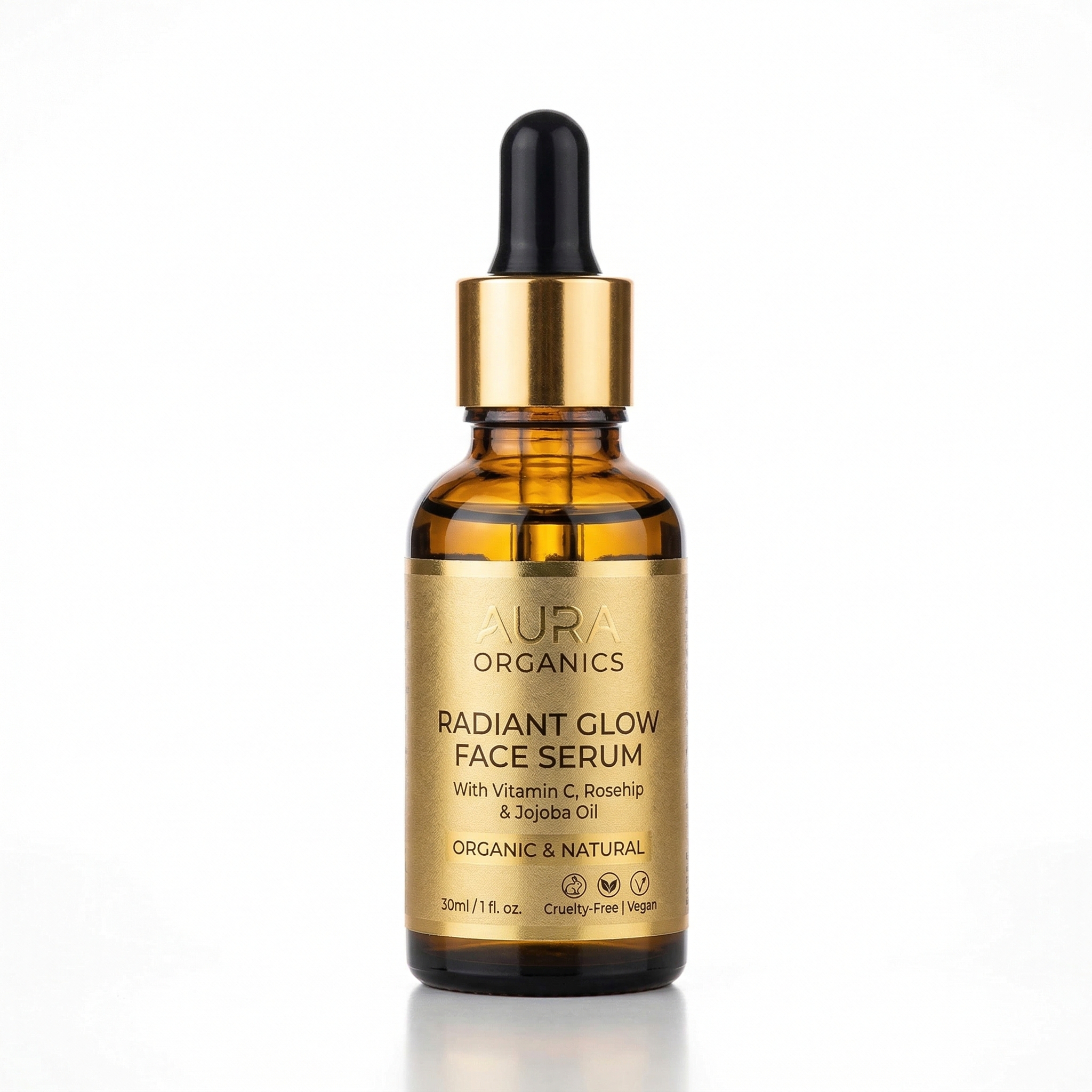 Organic Face Serum - AI generated product photo